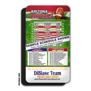 4" x 7" Multi-Team Football Schedule Magnet - Image 3