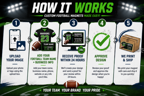Football Shape Schedule Magnet - Image 4