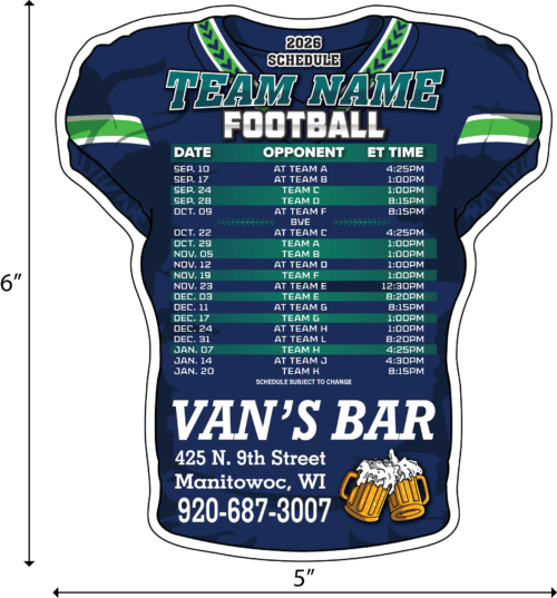 Football Jersey Shape Magnet - Image 4