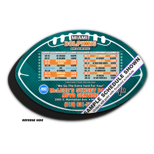 Football Shape Schedule Magnet