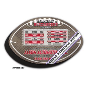 Football Shape Schedule Magnet - Image 2