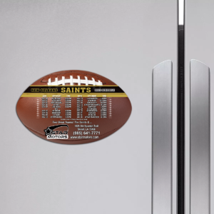 Real Football Shape Schedule Magnet - Image 3