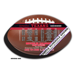 Real Football Shape Schedule Magnet - Image 2