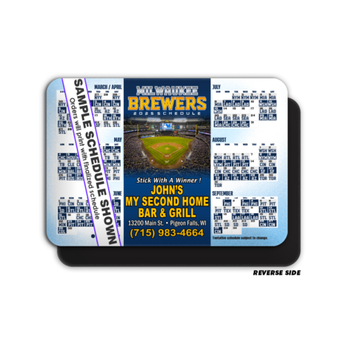 Horizontal Baseball Schedule Magnet