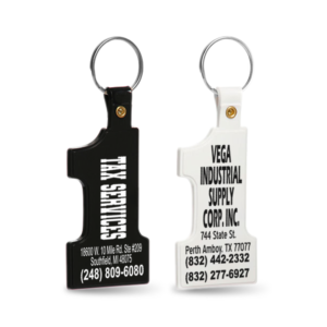 #1 BLACK/WHITE KEYCHAIN