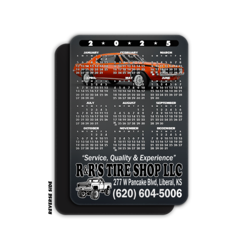 Assorted Classic Muscle Cars Calendar Magnet