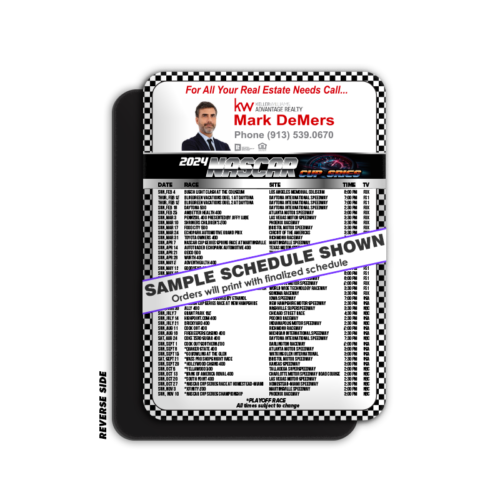 Vertical Nascar Schedule Magnet