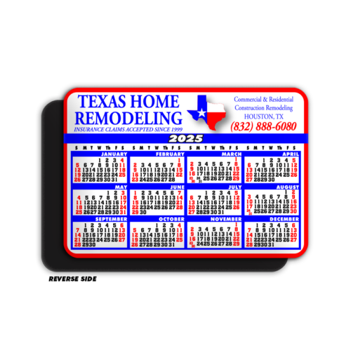 Red/Blue Calendar Magnet (Horizontal)