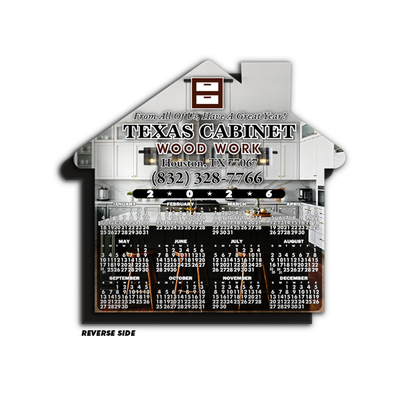Assorted Kitchens Calendar Magnet – House Shape