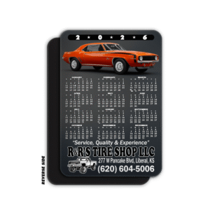Assorted Classic Muscle Cars Calendar Magnet