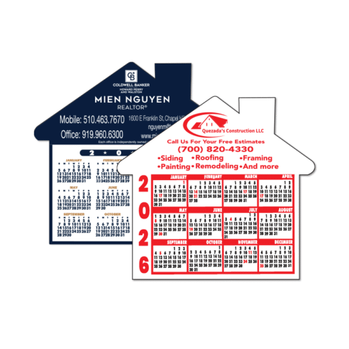 Custom House Shaped Calendar Magnet