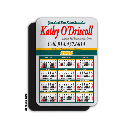 Gray-Green-Yellow Calendar Magnet