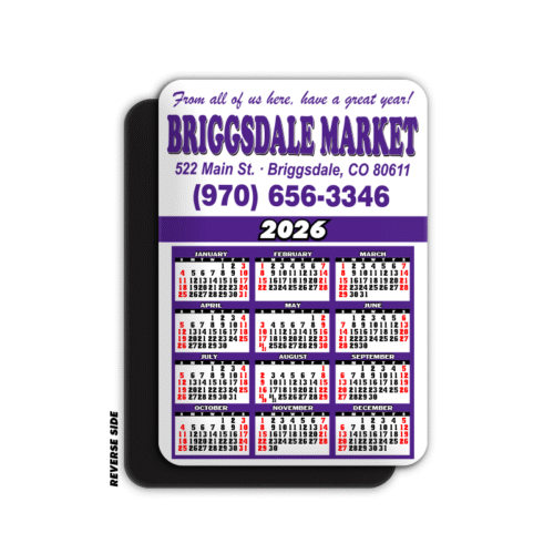 Purple Calendar Magnet