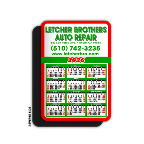 Red-Green Calendar Magnet