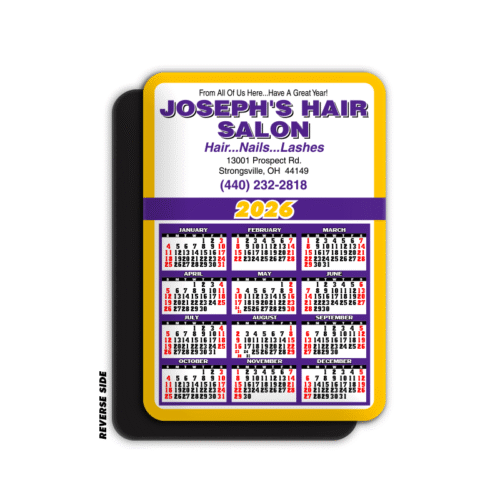 Yellow-Purple Calendar Magnet