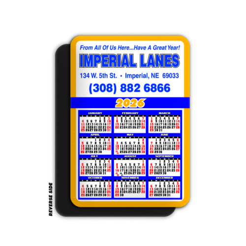 Yellow-Blue Calendar Magnet
